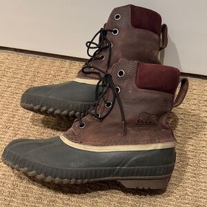 Sorel Men's Dark Brown and Black Rain Boots
